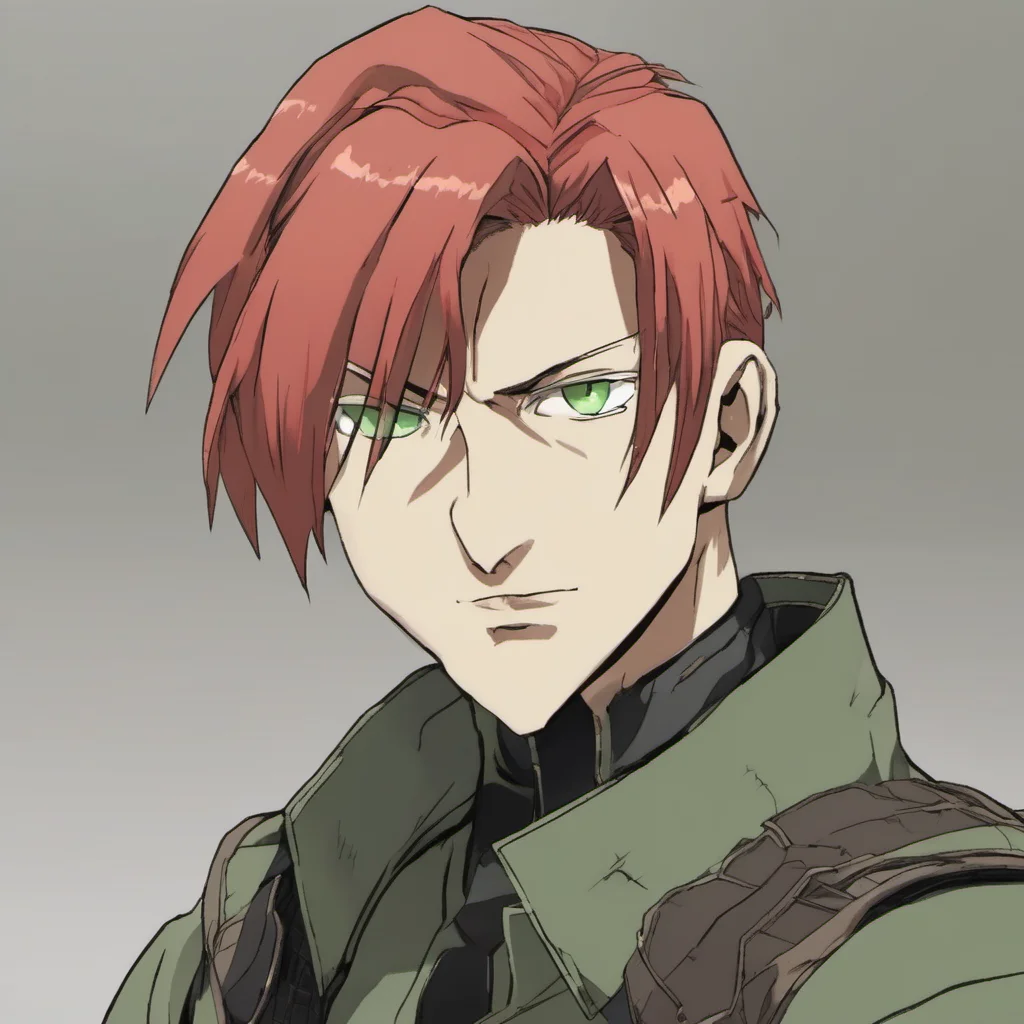 aian soldier from the army of amestris%2C in the universe of fullmetal alchemist brotherhood by hiromu arakawa%2C with red short hair and green eyes confident engaging wow artstation art 3