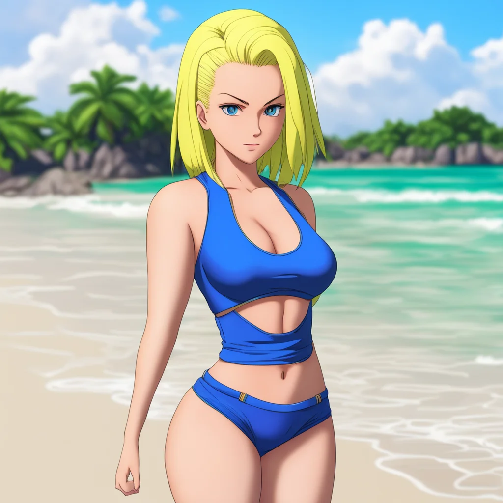 android 18 beach amazing awesome portrait 2