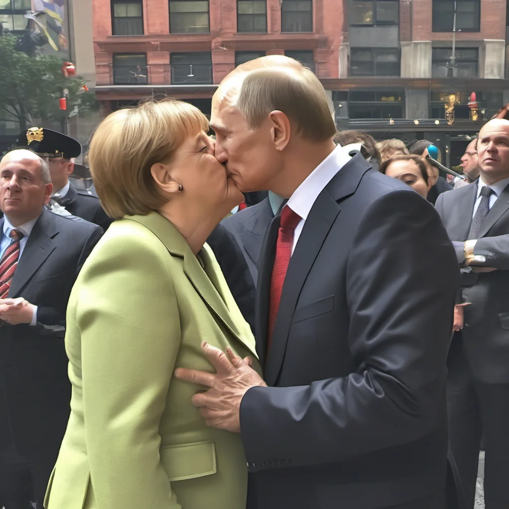 angela merkel kissing putin in new york