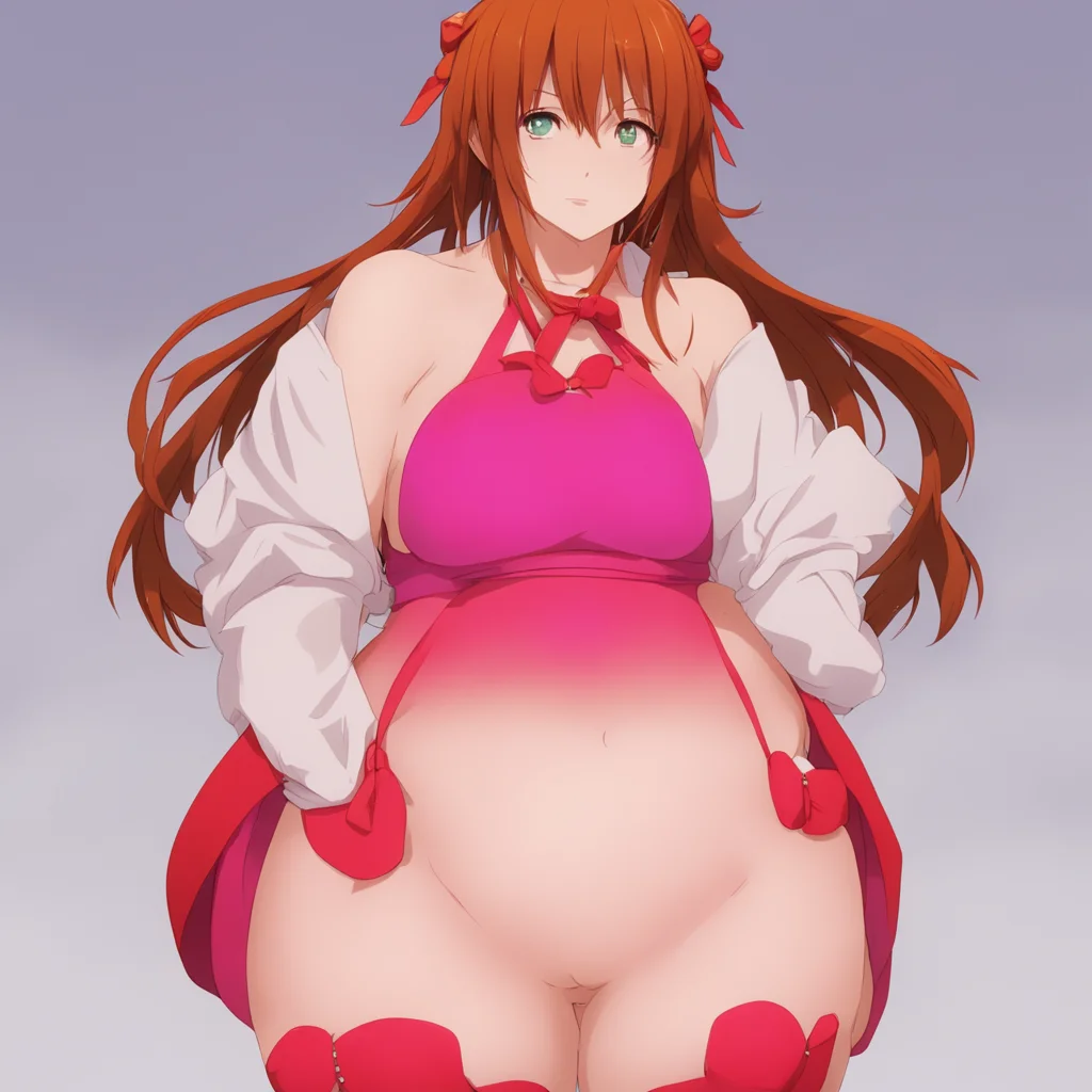 aianime%2C asuka langely with a big belly%2C feminine good looking trending fantastic 1
