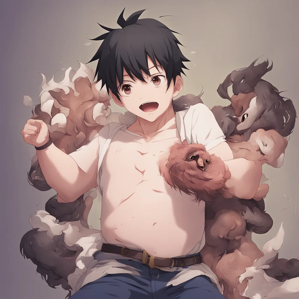 aianime%2C boy with alot of prey squirming in his belly good looking trending fantastic 1