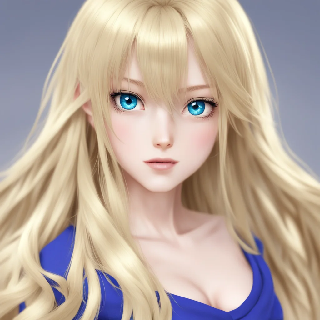 aianime%2C female with seducting blue eyes%2C long blonde hair
