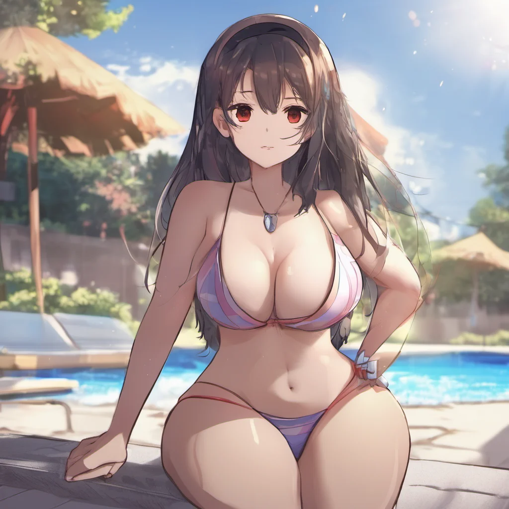 aianime%2C girl%2C curvy%2C bikini
