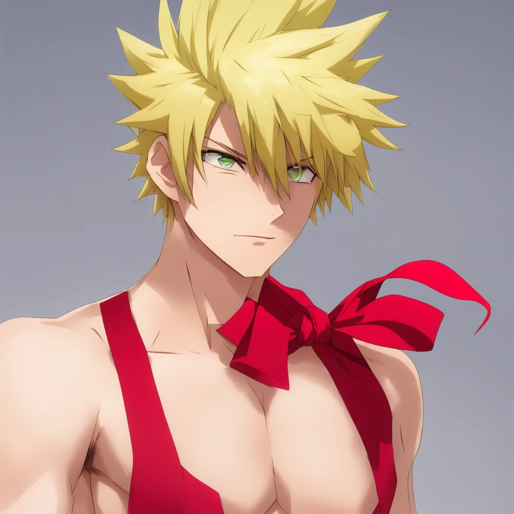 aianime%2C male%2C 20%27s%2C blonde spiky hair with red ribbon%2C  stranded%2C barely clothed amazing awesome portrait 2