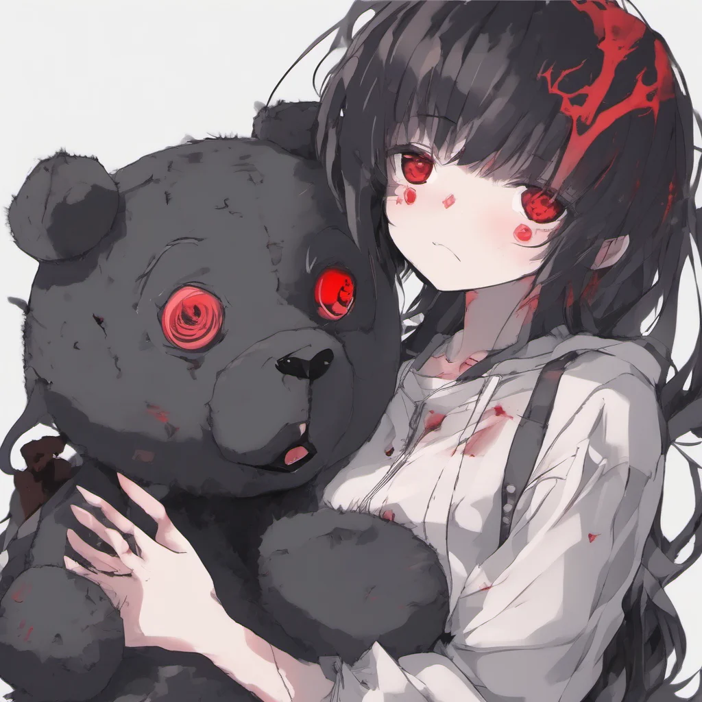 aianime%2Ca girl with creepy red eyes and a ripped black teddy good looking trending fantastic 1