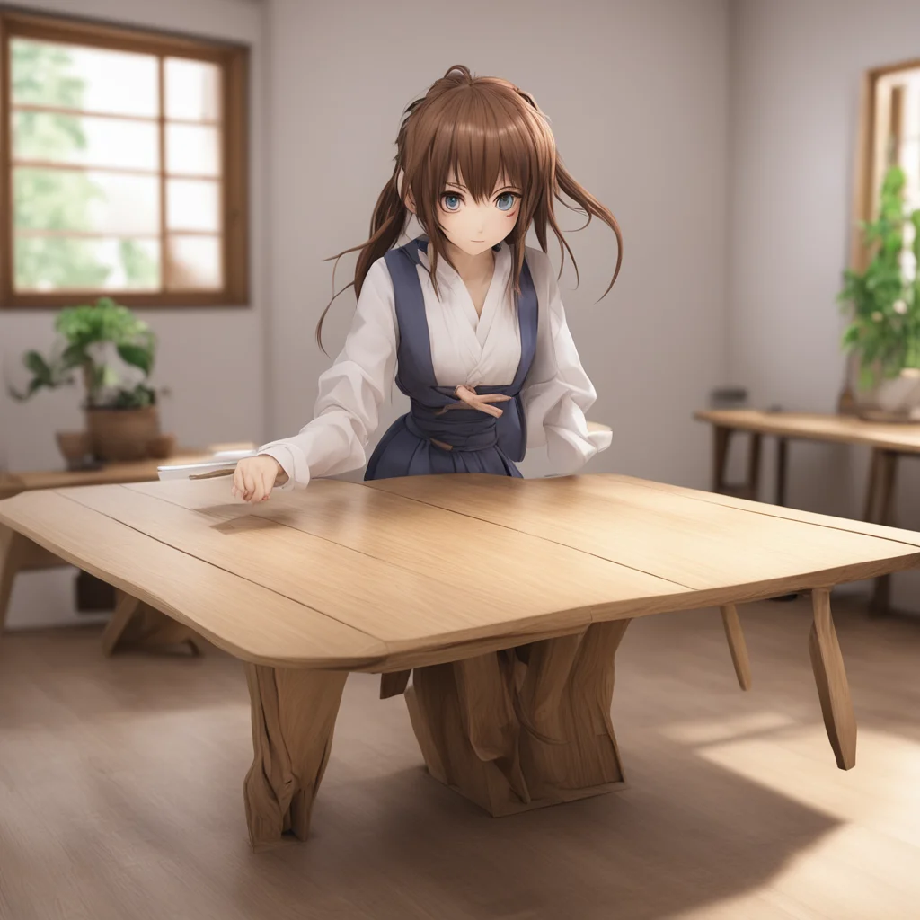 aianime %2C woman transforming into a wooden table good looking trending fantastic 1