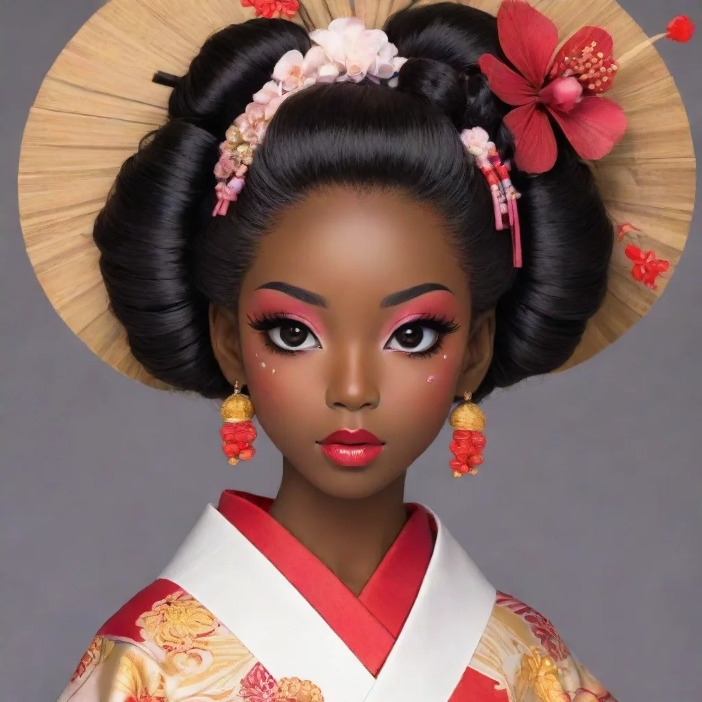 aianime african american girl geisha makeover
