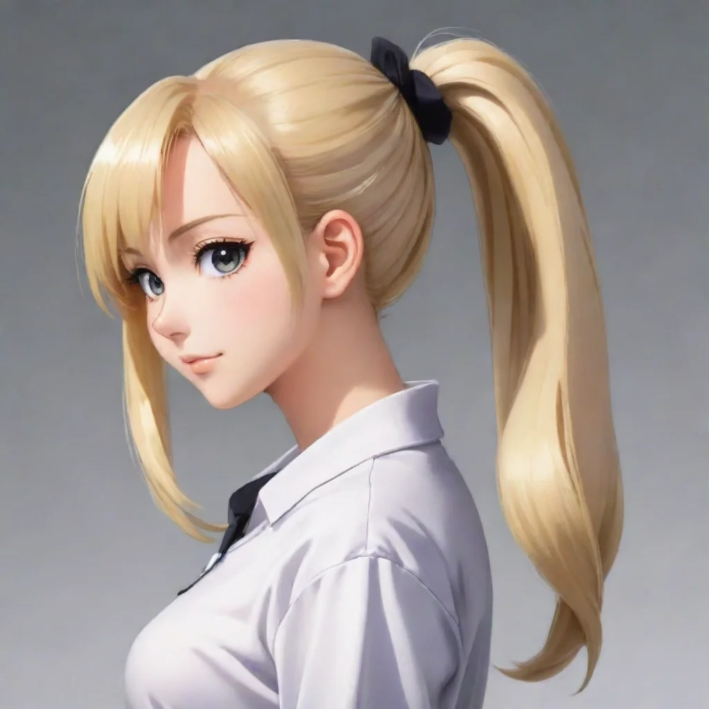 aianime blonde girl with a ponytail