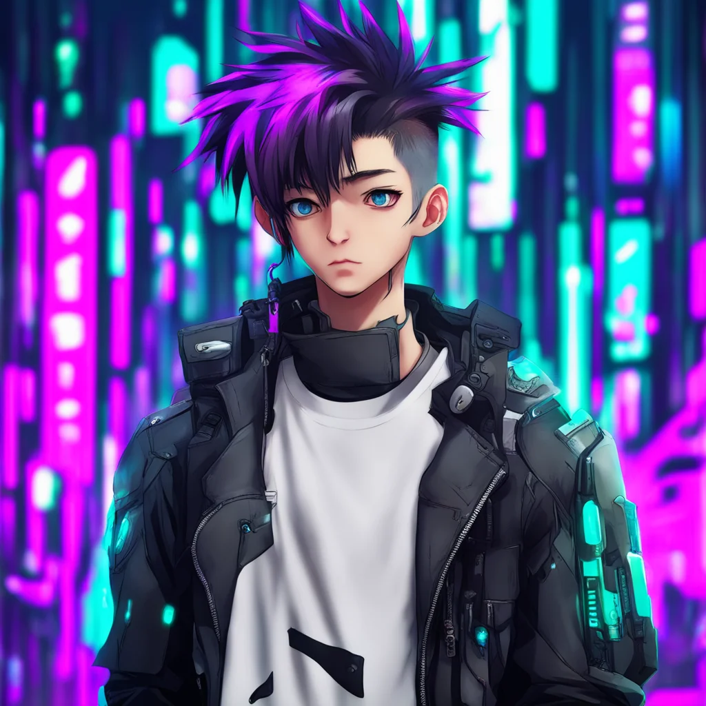anime boy cyberpunk  amazing awesome portrait 2