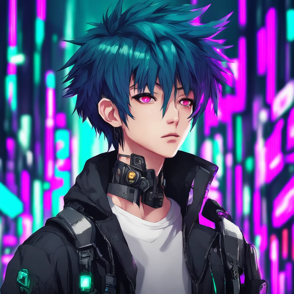 anime boy cyberpunk  confident engaging wow artstation art 3