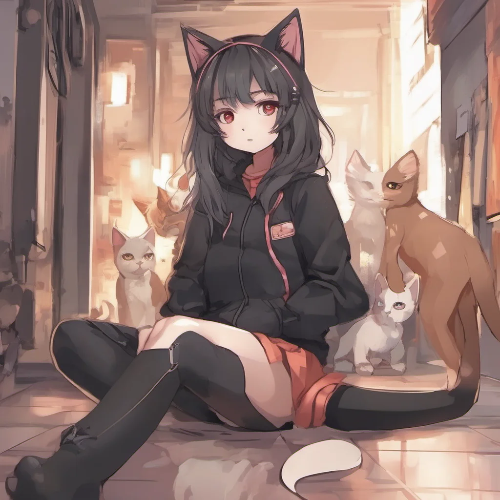 aianime cat girl confident engaging wow artstation art 3