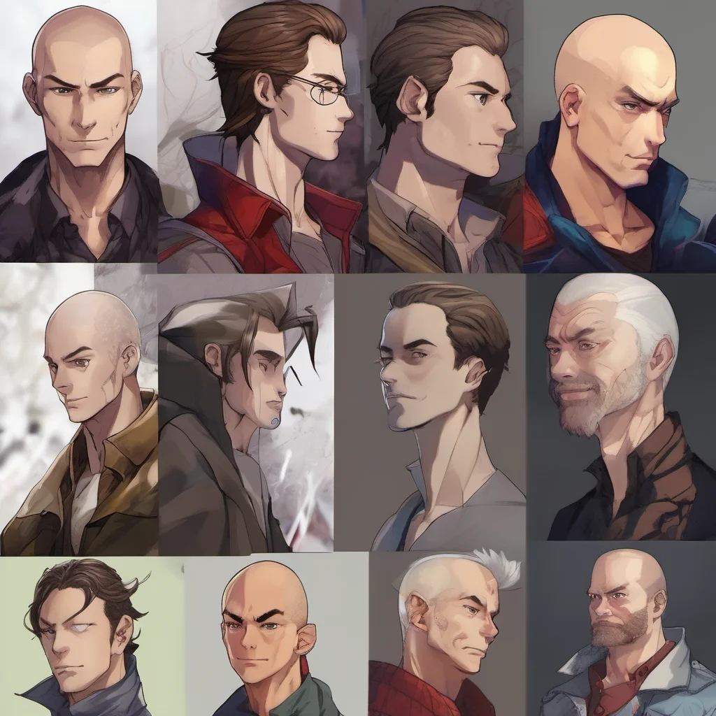 aianime character portrait side view%2C man looks like peter parker%2C zidane and elrond combined