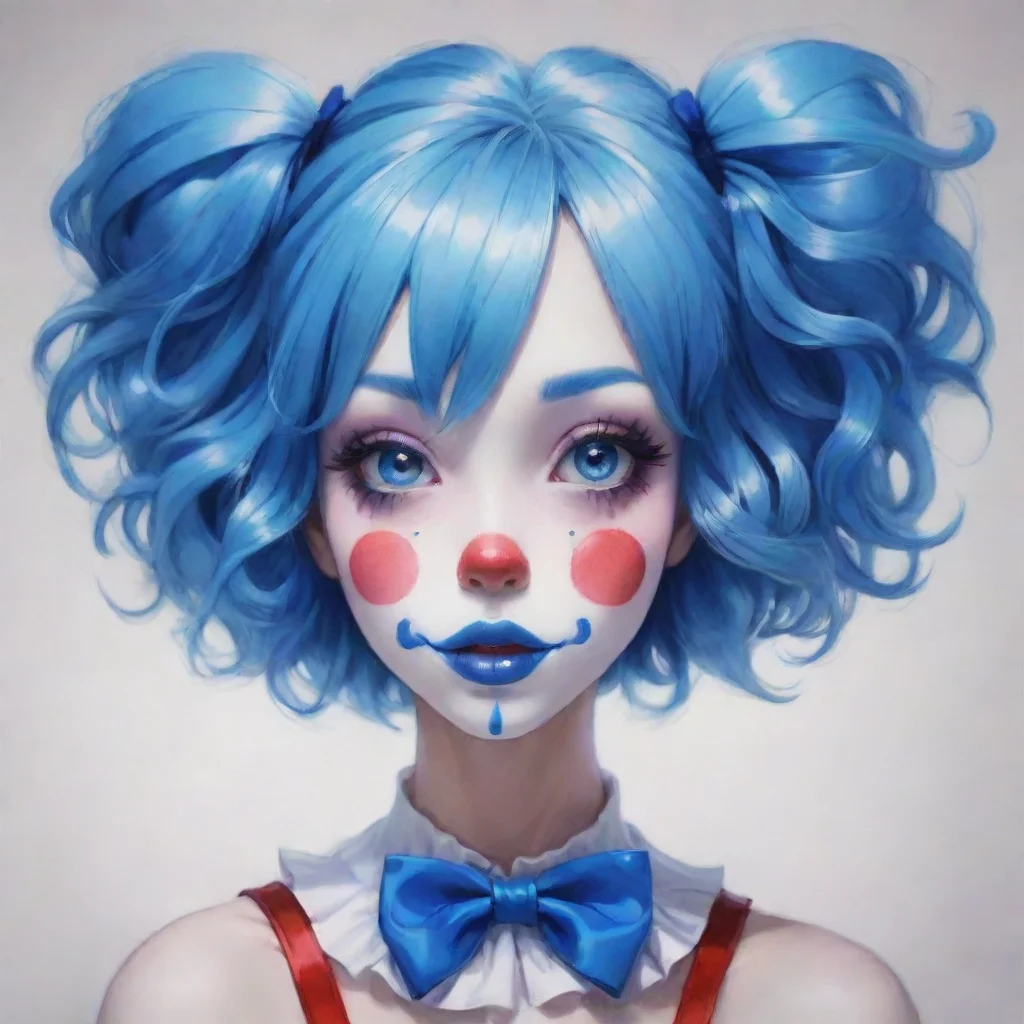 aianime clown girl with blue lips