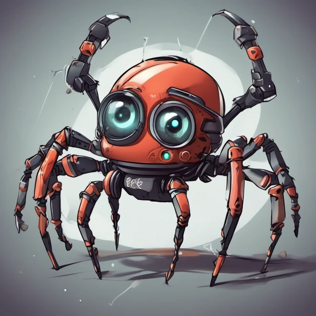 anime cute little cartoon robot   spider