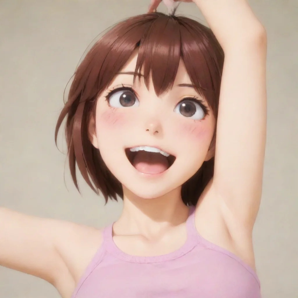 aianime girl being tickled on her armpits