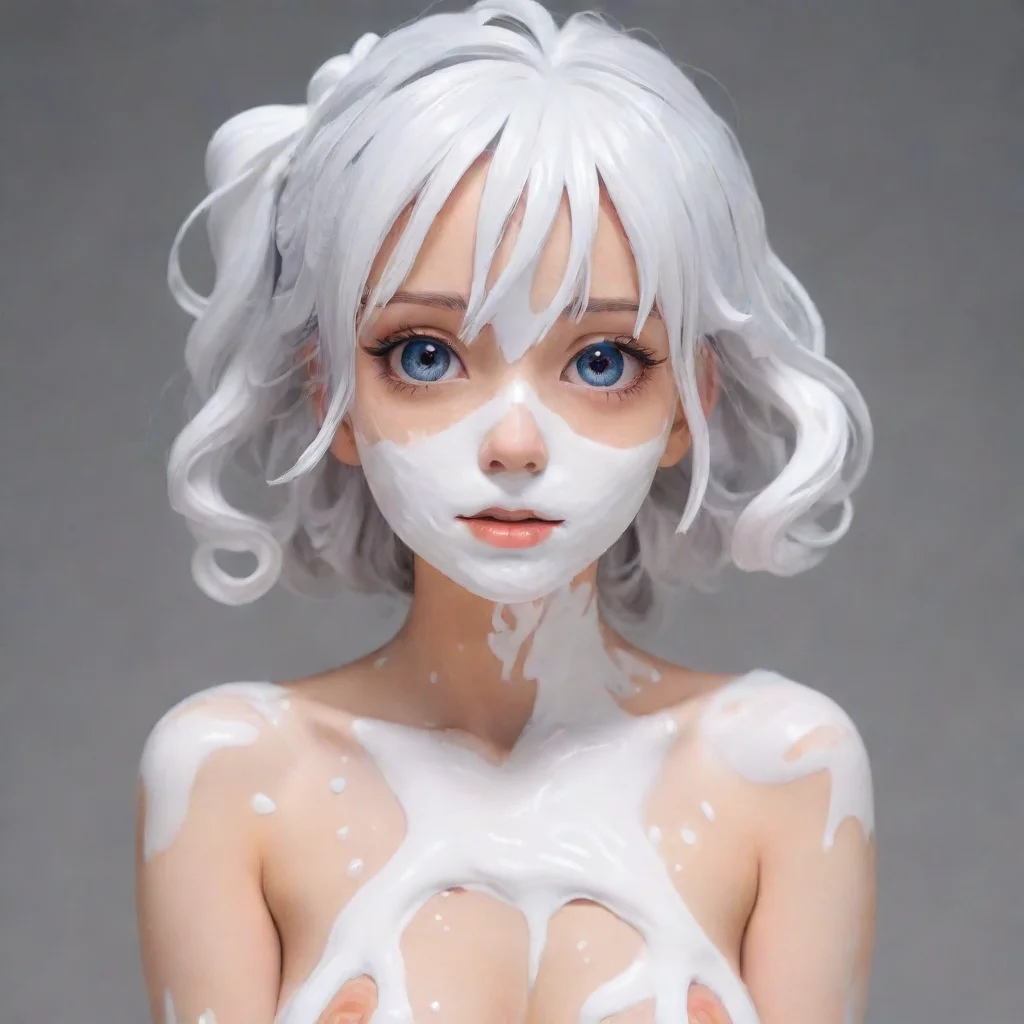 anime girl covered in shaving cream