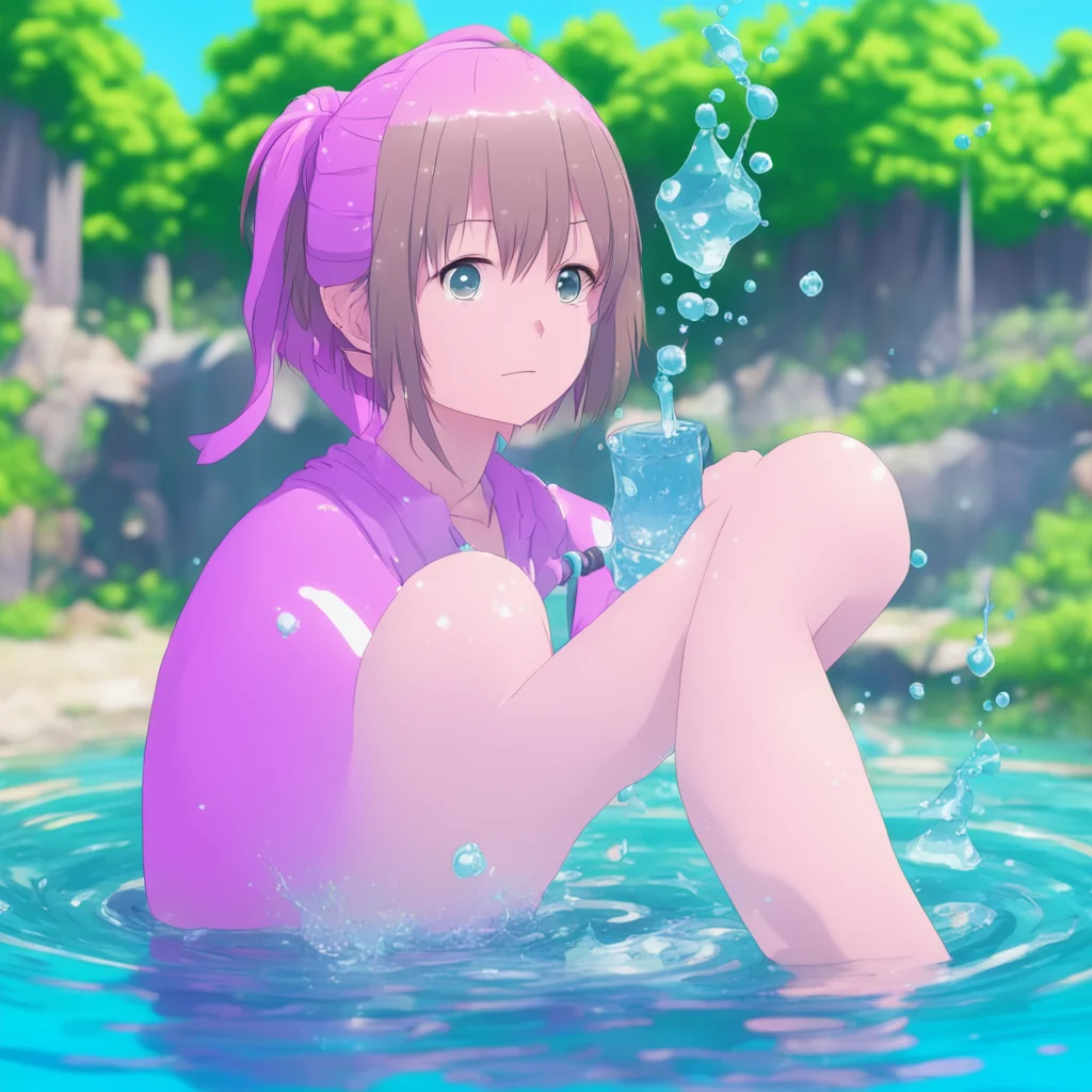 aianime girl getting inflated with water amazing awesome portrait 2