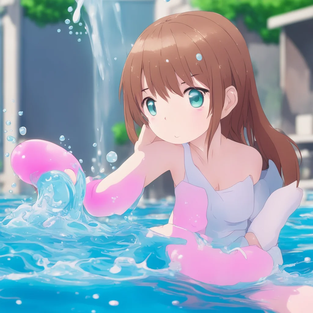 aianime girl getting inflated with water confident engaging wow artstation art 3