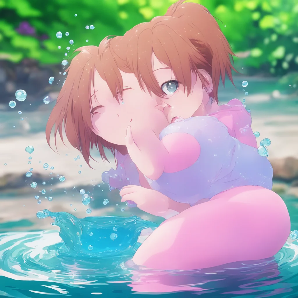 aianime girl getting inflated with water good looking trending fantastic 1