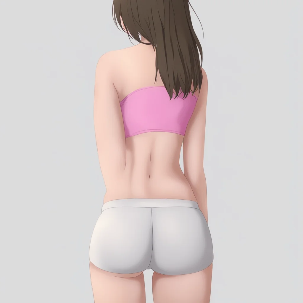 aianime girl got a wedgie from back