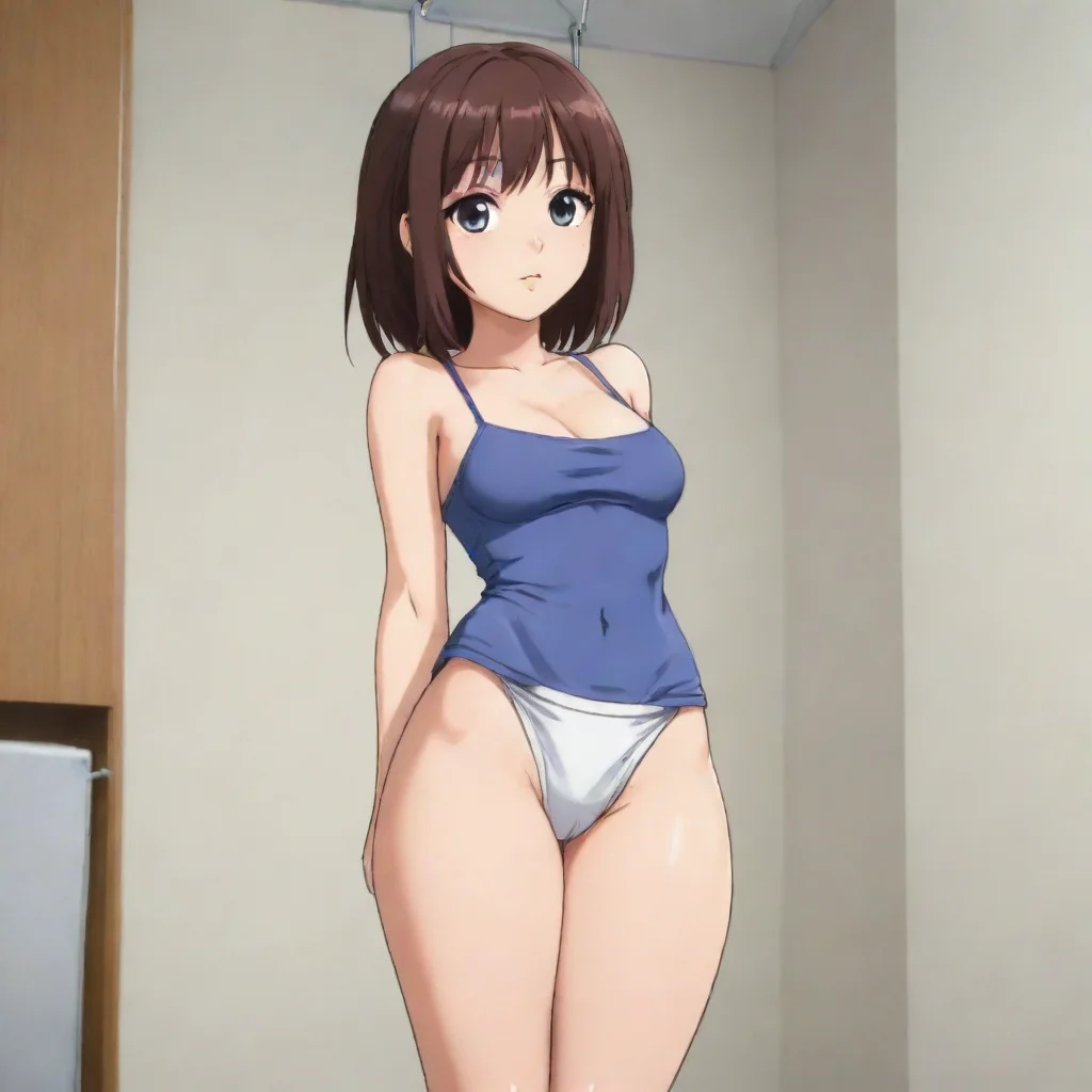 anime girl in a hanging wedgie