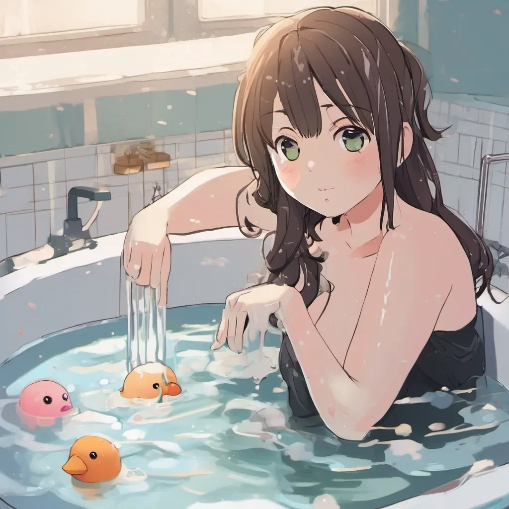 anime girl taking a bath amazing awesome portrait 2