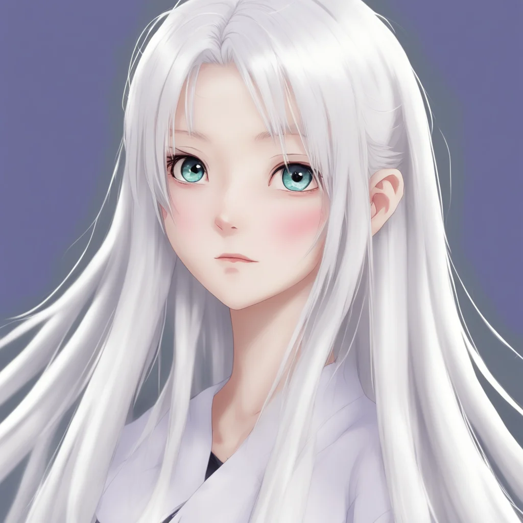 aianime girl with long white hair good looking trending fantastic 1