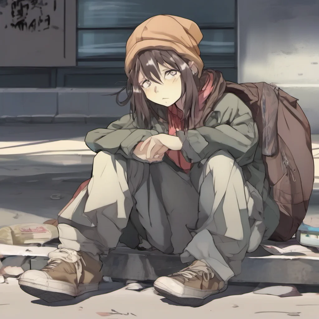 anime homeless girl