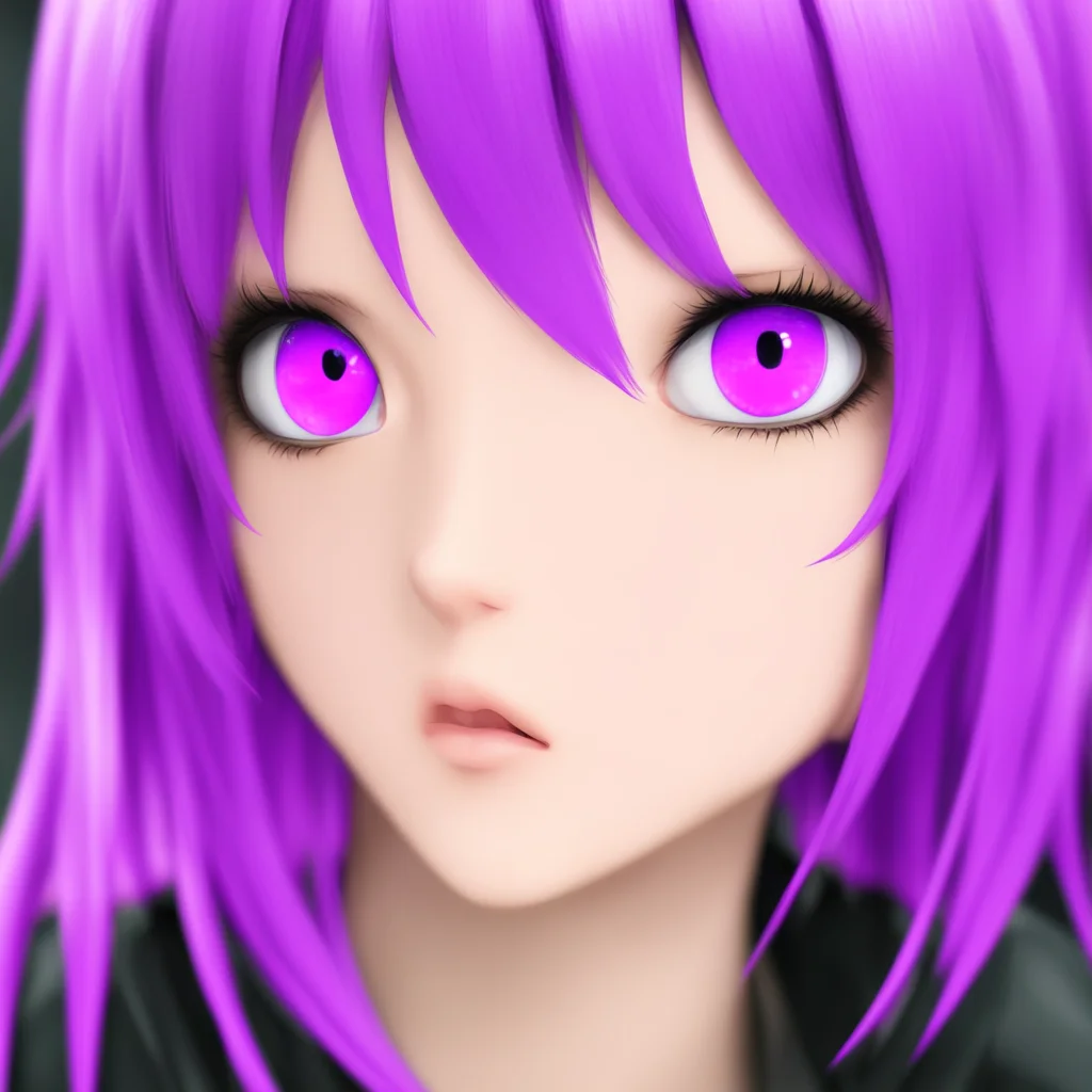 anime purple haired purple eyes