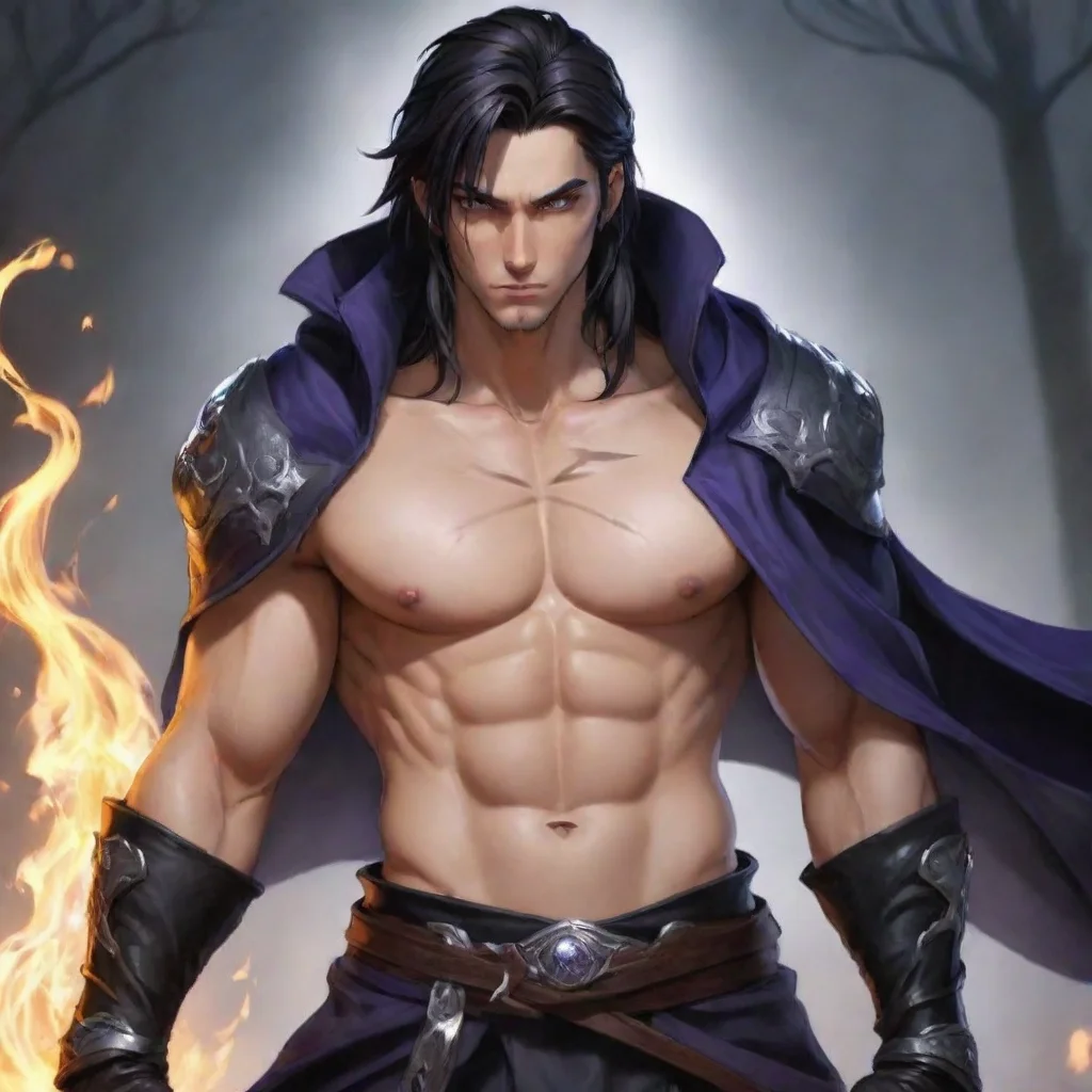 aianime seductive fantasy mage masculine strong