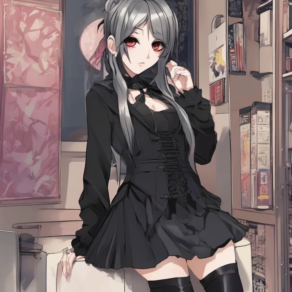 aianime seductive japanese goth girl who%27s also soft and shy good looking trending fantastic 1