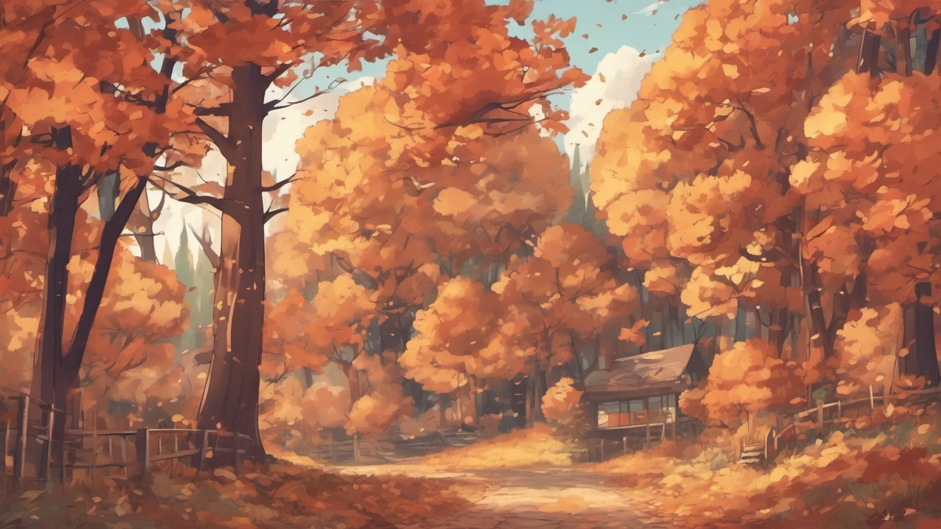 anime style cozy autumn forest good looking trending fantastic 1 wide