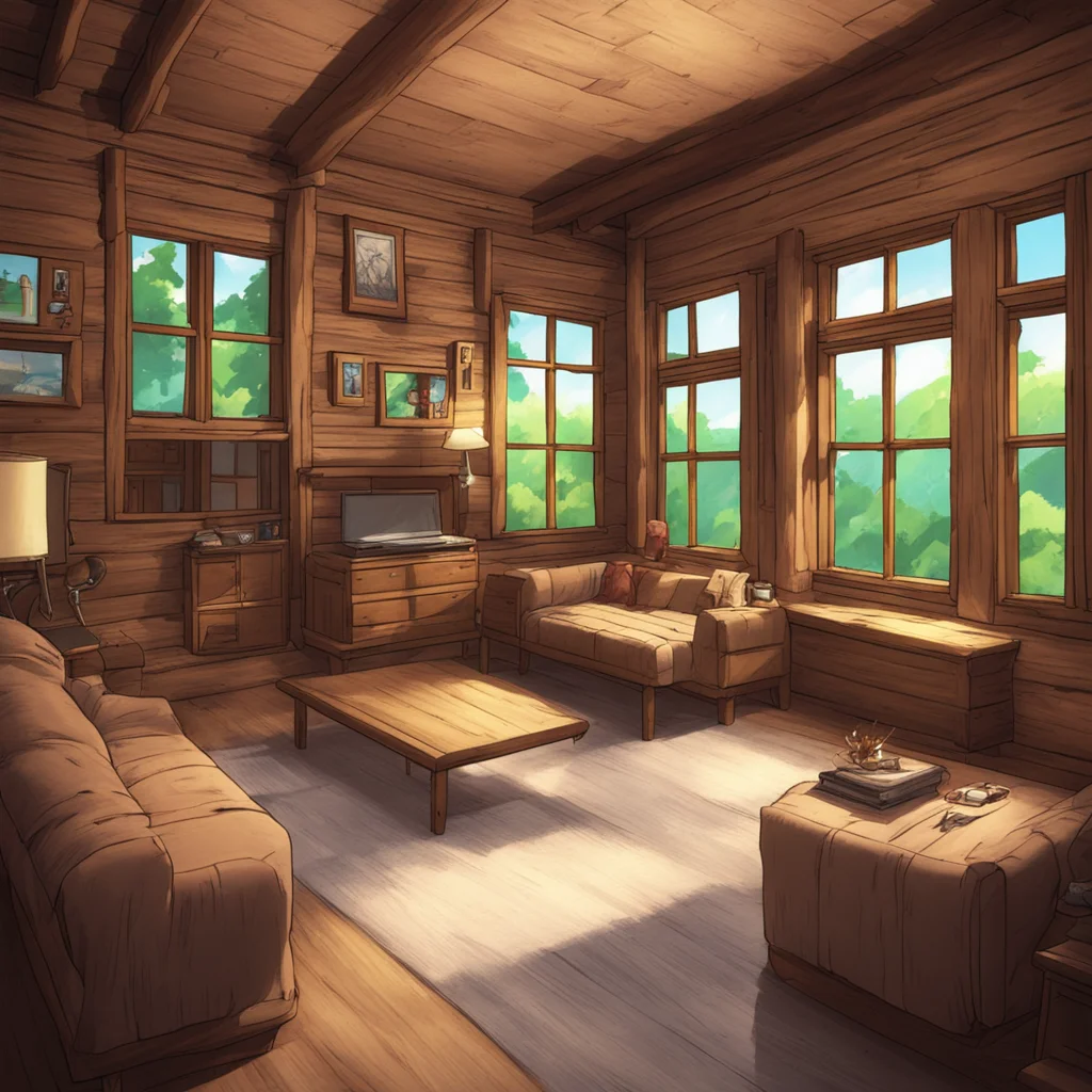aianime style log cabin interior  good looking trending fantastic 1