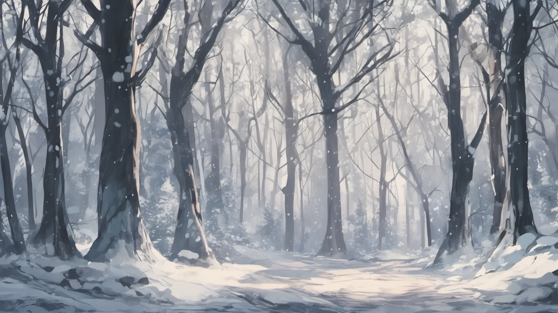 anime style winter forest confident engaging wow artstation art 3 wide