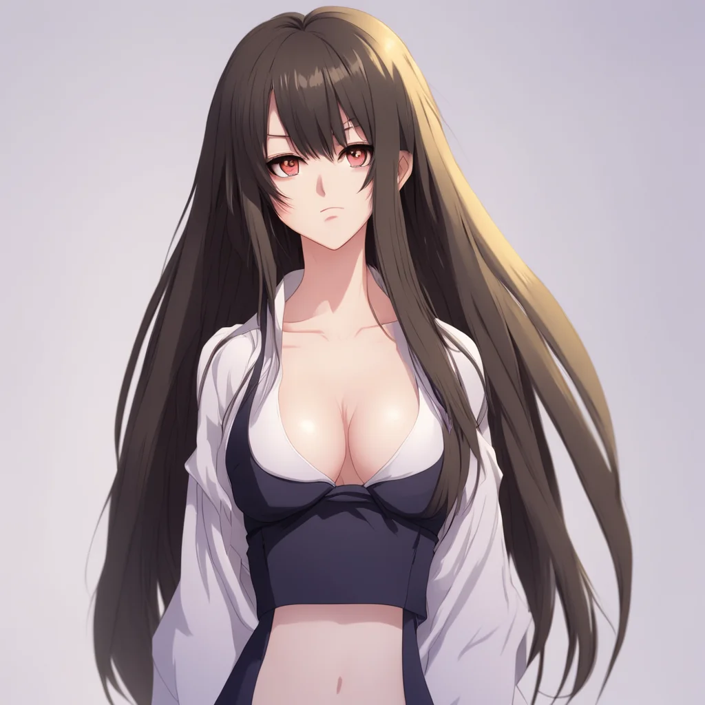 anime tall girl with long hair looking seductively  confident engaging wow artstation art 3