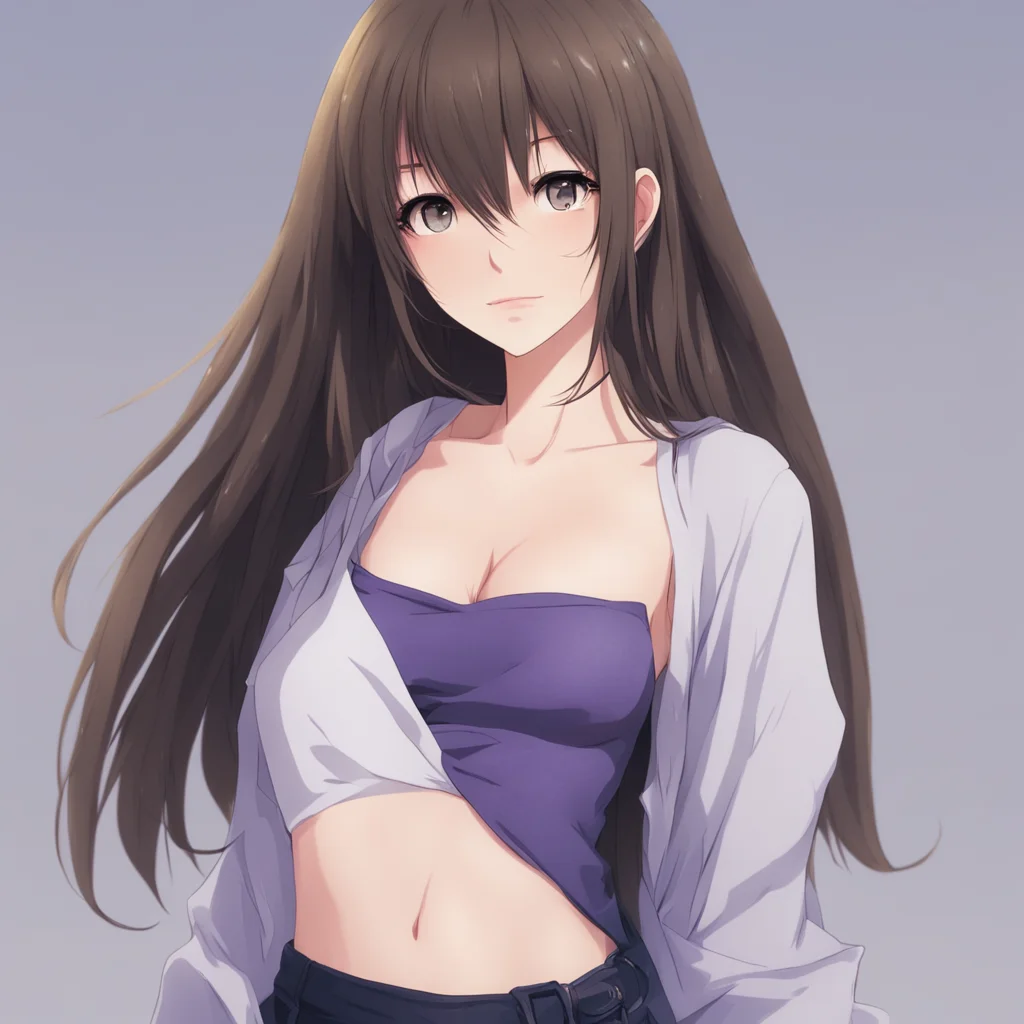 aianime tall girl with long hair looking seductively  good looking trending fantastic 1