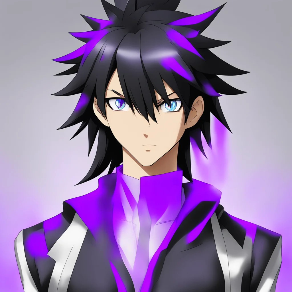 aianime whiteboy with jet black hair%2C heteromatic purple and blue eyes%2C tall%2C yugioh confident engaging wow artstation art 3