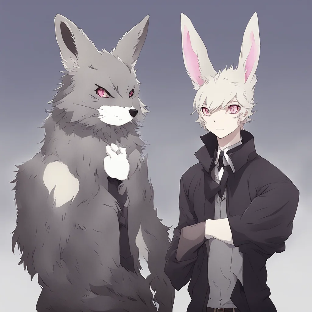 anime wolf man voring a bunny boy 