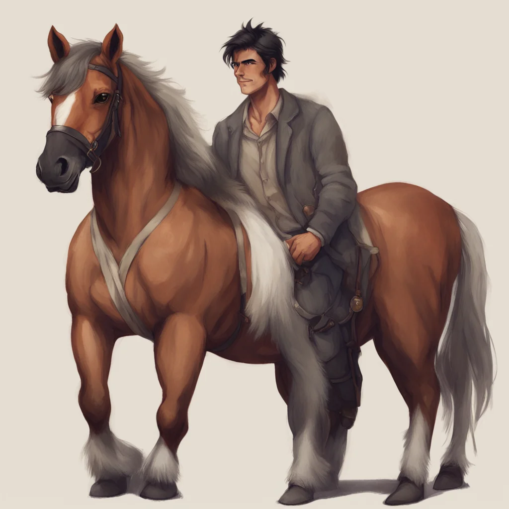 aianthro horse furry masculine amazing awesome portrait 2