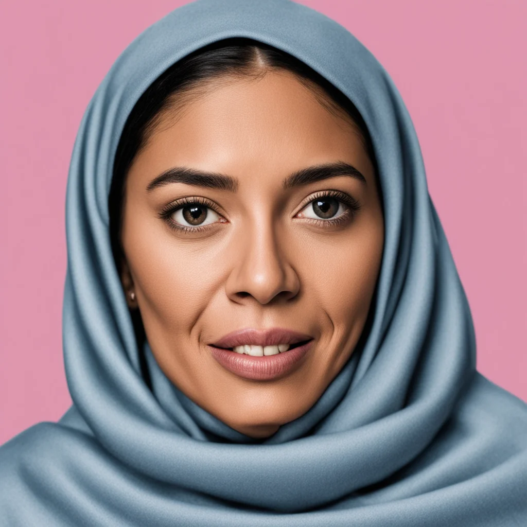 aoc in a hijab amazing awesome portrait 2