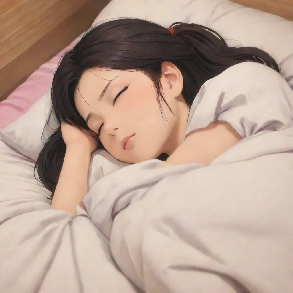aoi sleeping in her bed