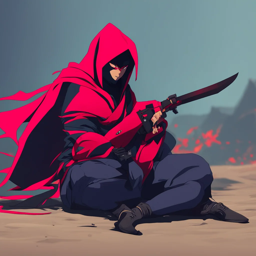 aragami from aragami 2 and 1 sitting on the ground masterbating