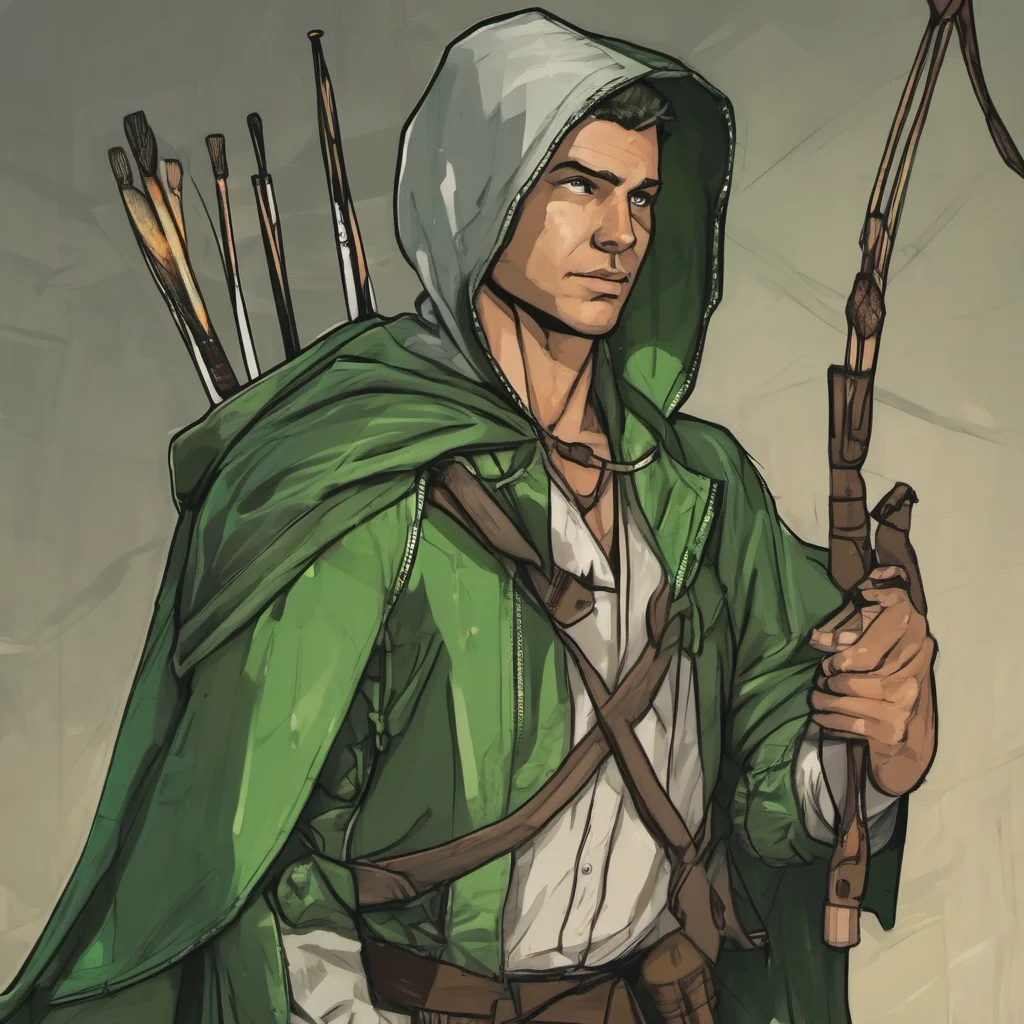 archer in green hood.  amazing awesome portrait 2
