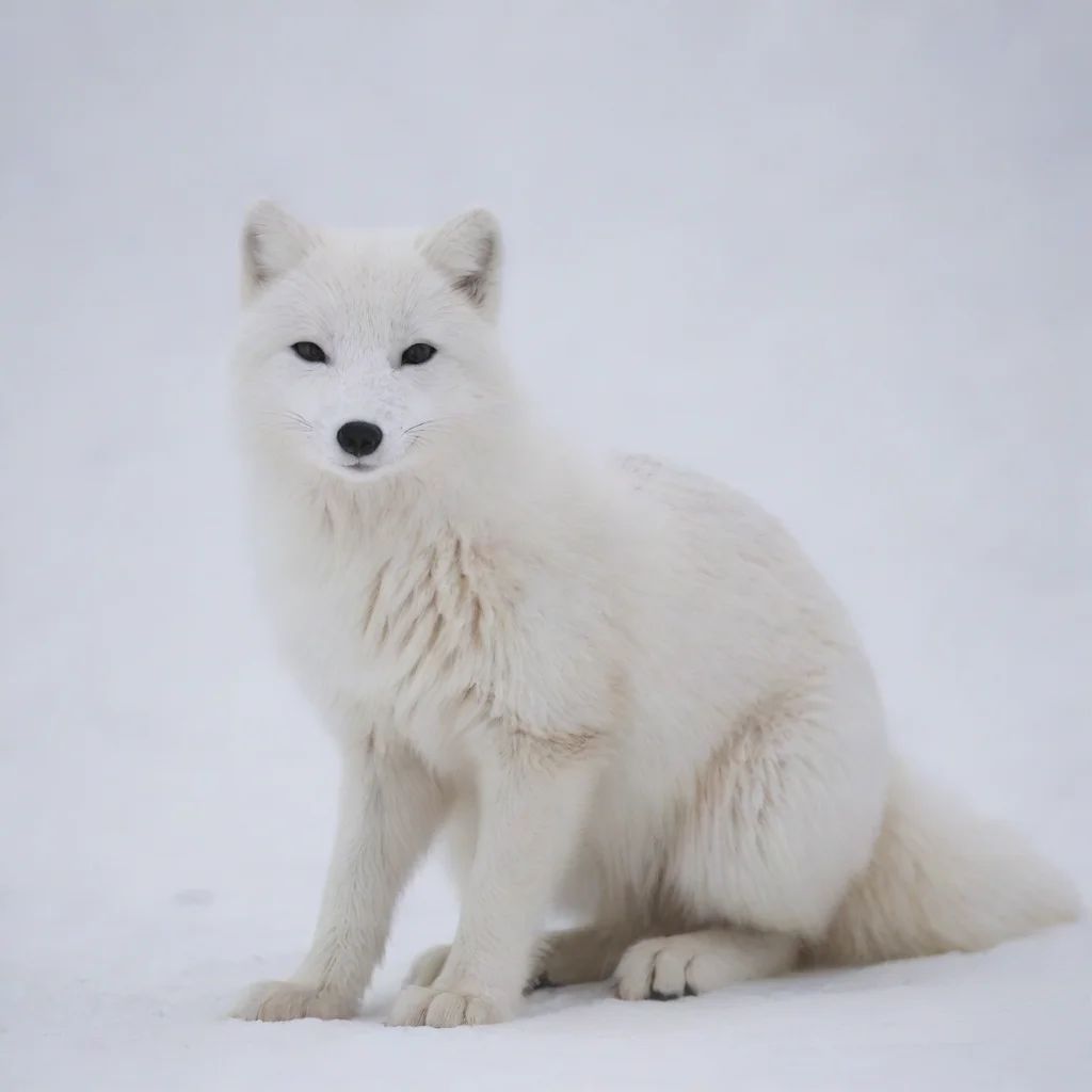 arctic fox covered male human