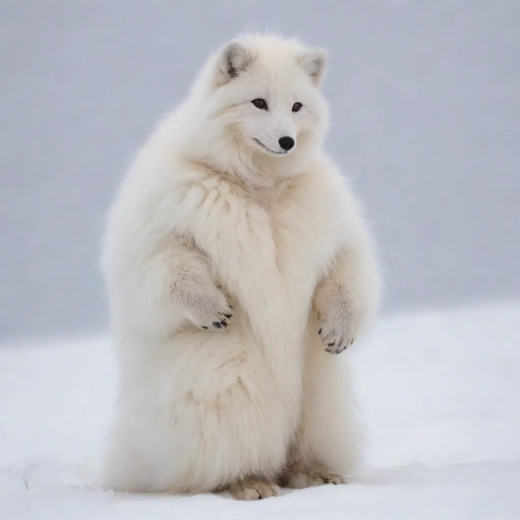 aiarctic fox fur covered male human