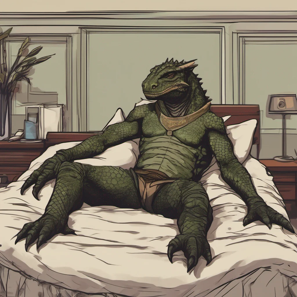 aiargonian male on a bed presenting himself%2C showing off his hole amazing awesome portrait 2