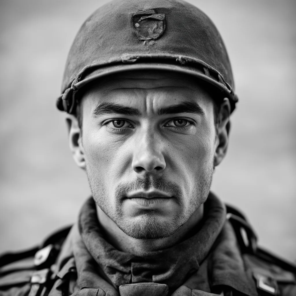 aiarmy black and white portrait  good looking trending fantastic 1