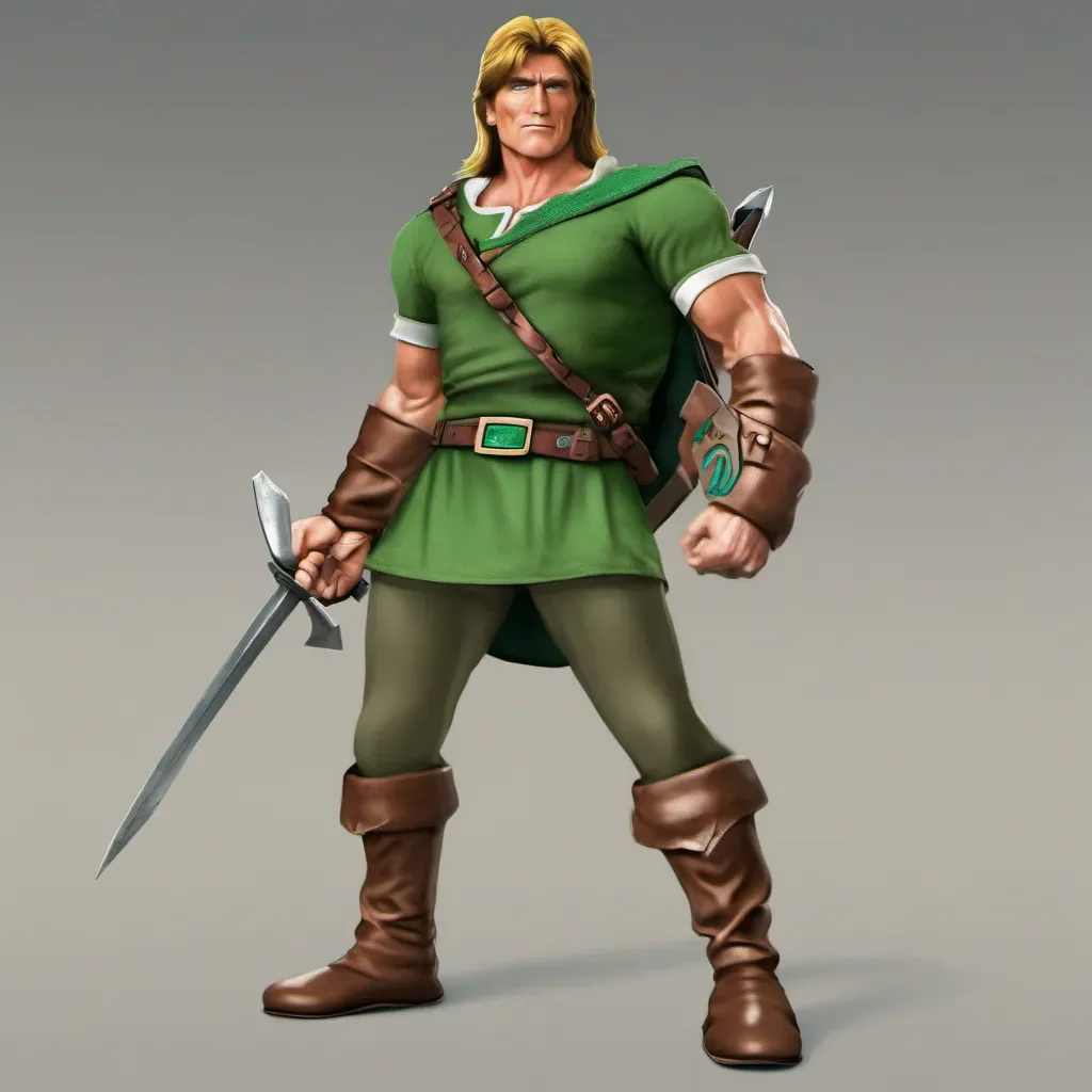 aiarnold schwarzenegger dressed up as link amazing awesome portrait 2
