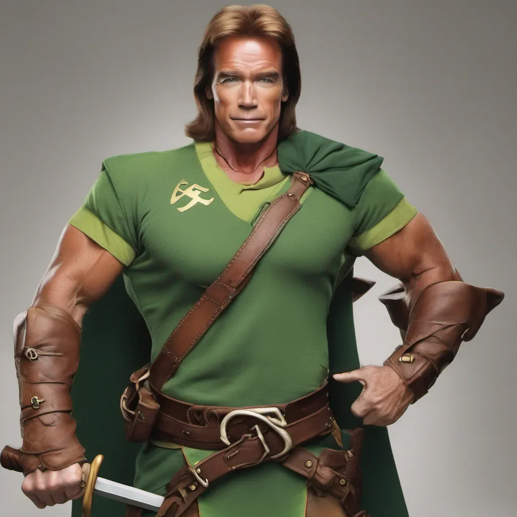 aiarnold schwarzenegger dressed up as link confident engaging wow artstation art 3
