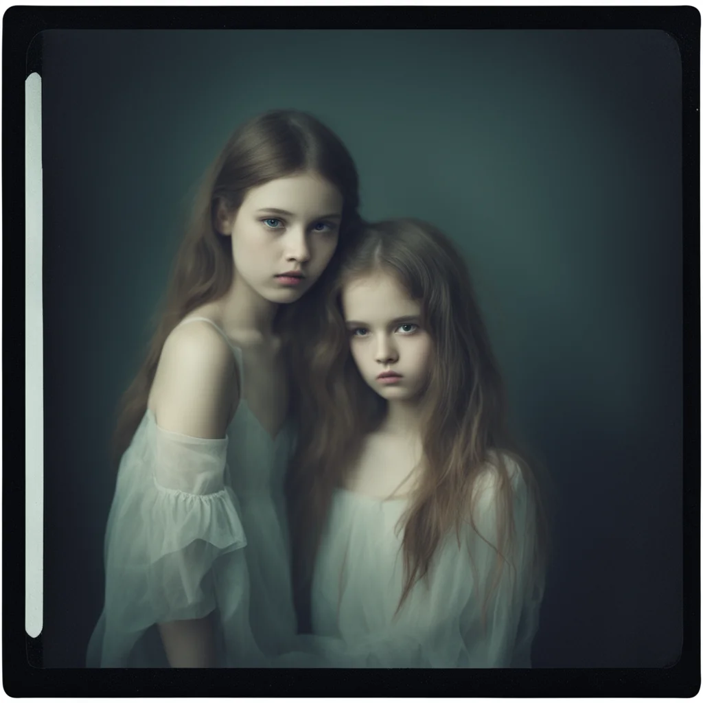 aroused young girls  dark gloomy studio portrait  polaroid amazing awesome portrait 2